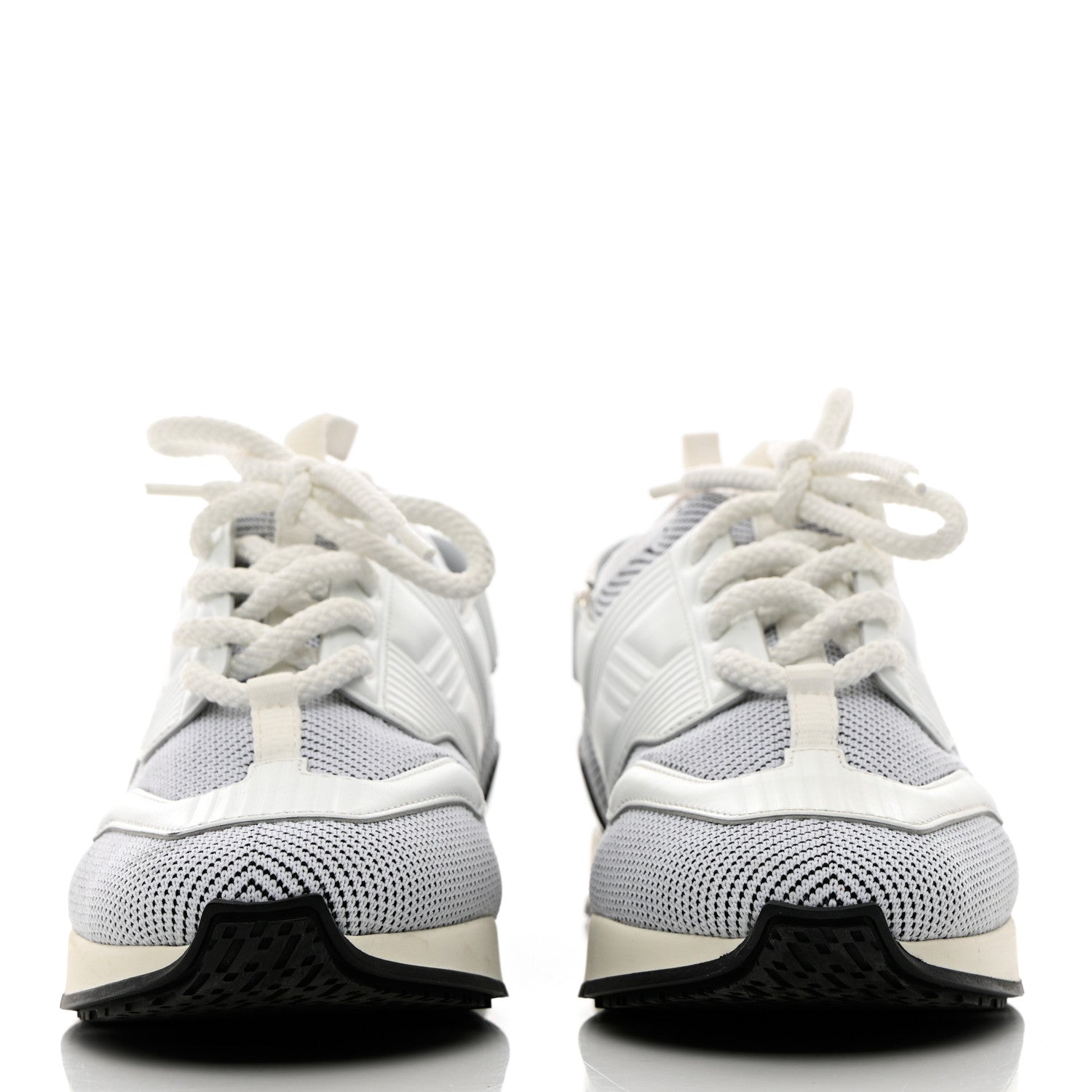 Hermes Calfskin Womens Athlete Sneakers 38.5 White Multicolor 2 of 12