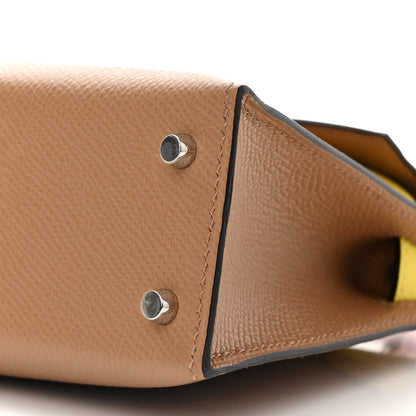 Hermes Epsom Mini Kelly Sellier 20 Chai Mauve Sylvestre Lime 10 of 11