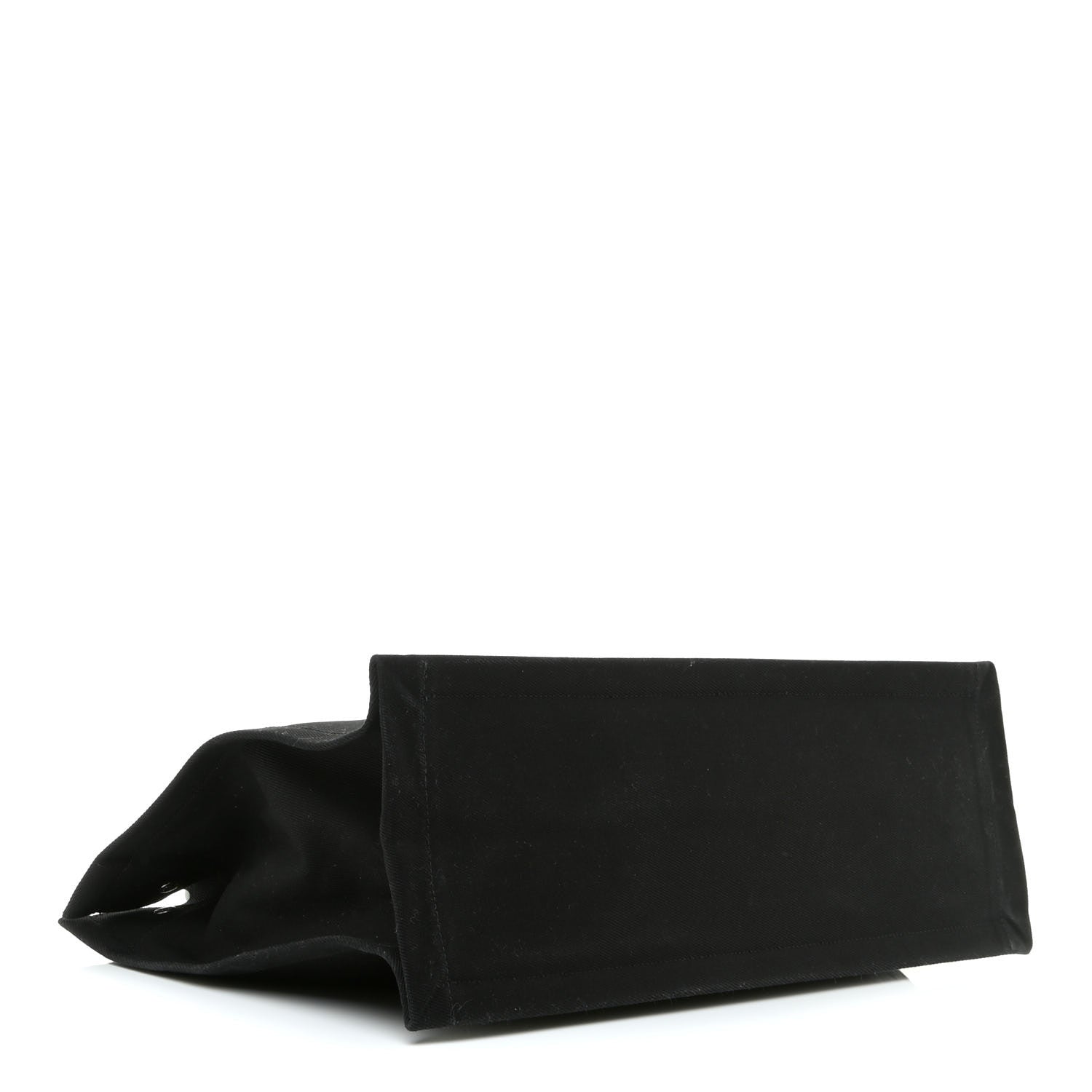 Saint Laurent Linen Calfskin Rive Gauche Tote Black 4 of 17