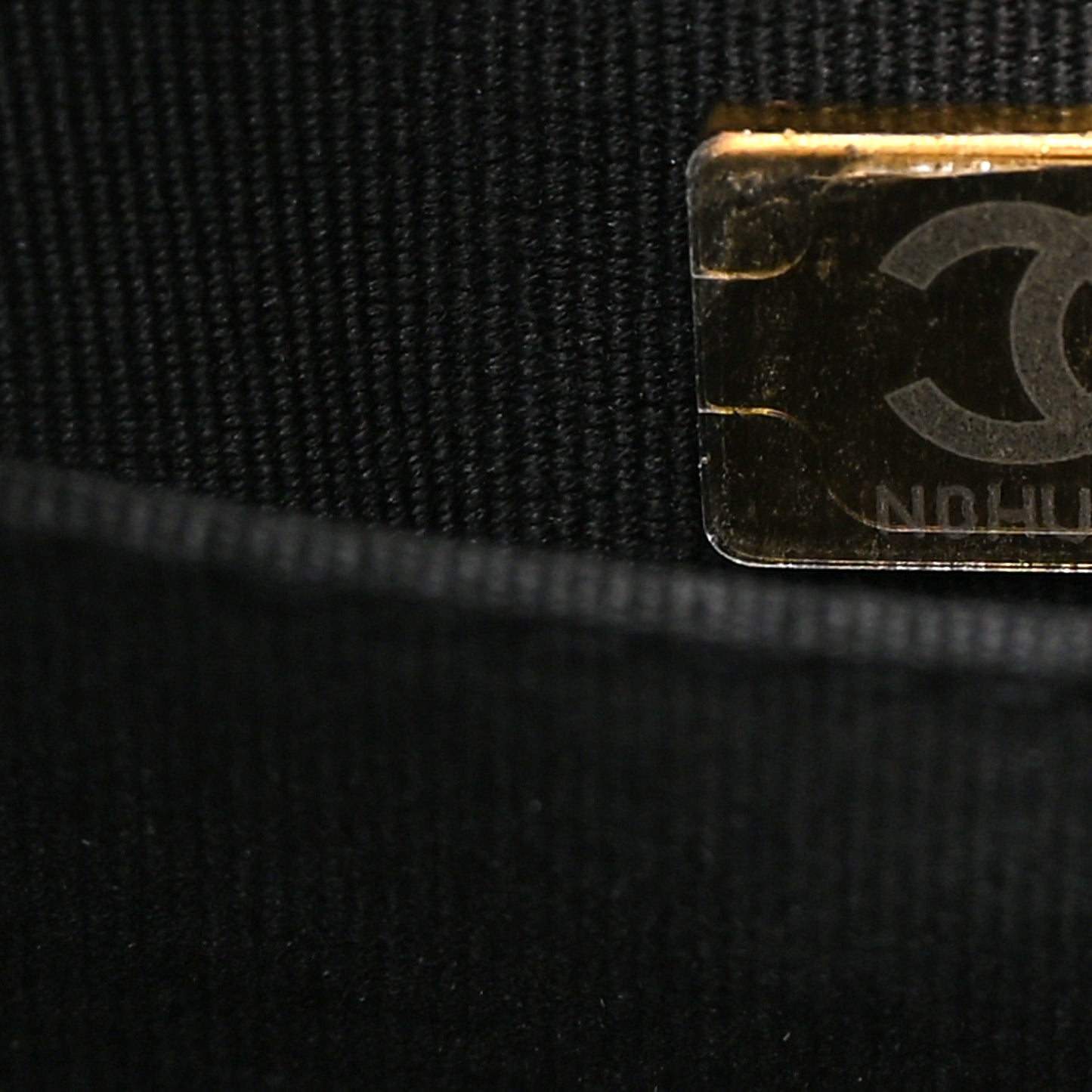 Patent Quilted Graphic Catch Flap Black