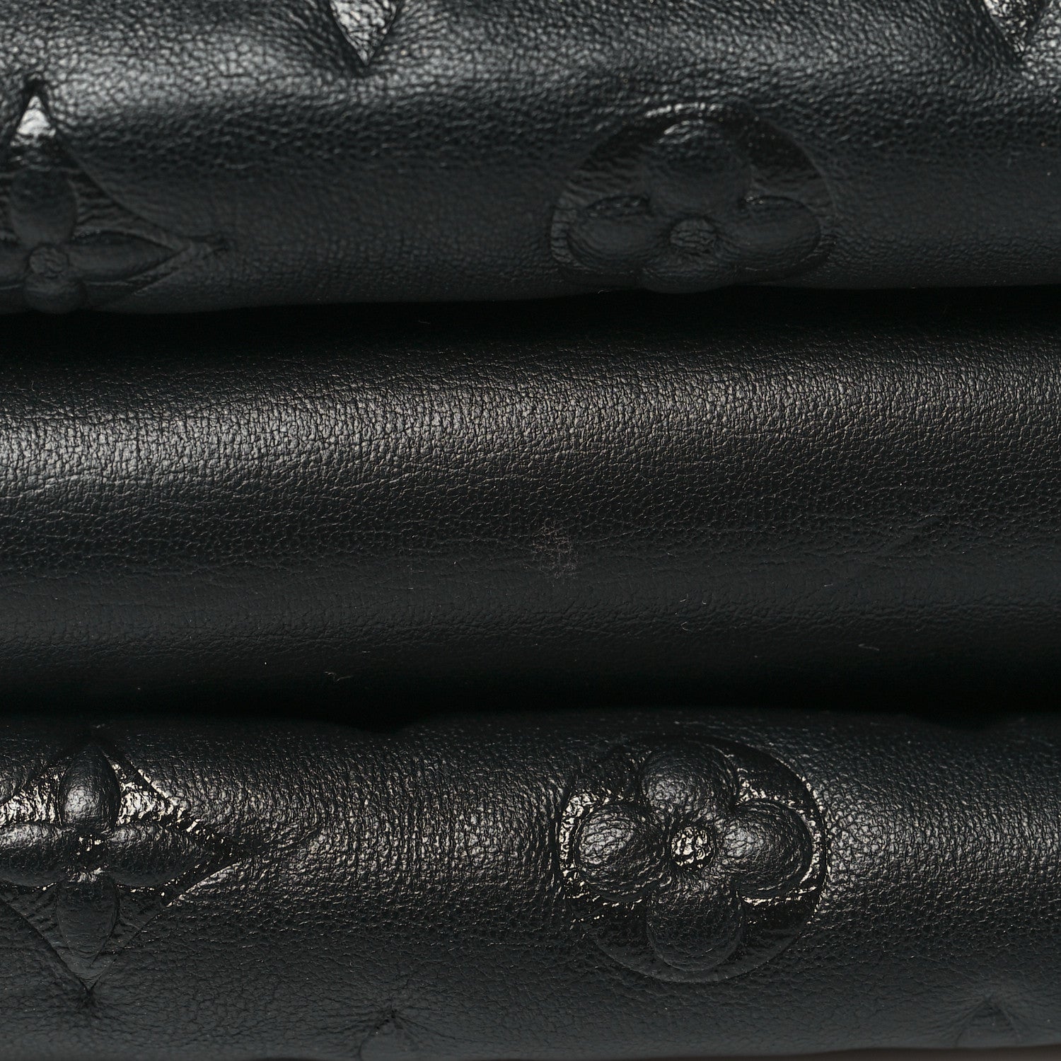 Louis Vuitton Lambskin Embossed Monogram Coussin PM Black 13 of 15