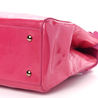 Versace Patent Calfskin Large Signature Tote Pink 8 of 16
