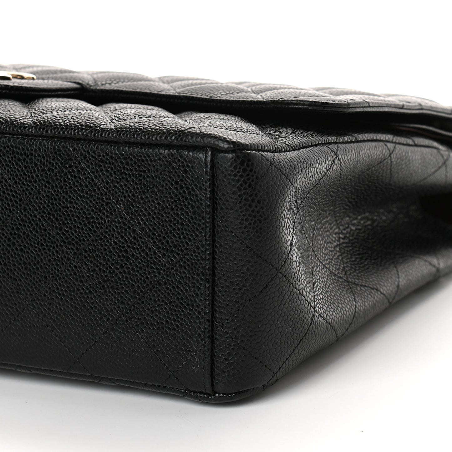 Caviar Quilted Maxi Double Flap Black