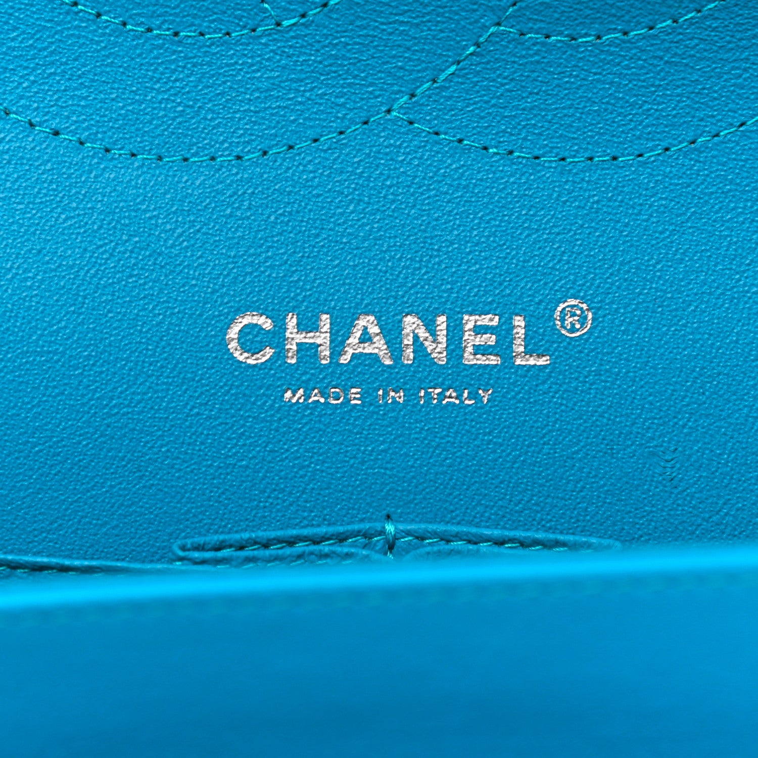 Chanel Patent Calfskin Quilted Jumbo Double Flap Turquoise 5 of 8