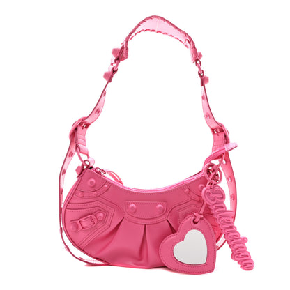 Balenciaga Smooth Calfskin Monochrome Le Cagole Shoulder Bag XS Hot Pink 1 of 10