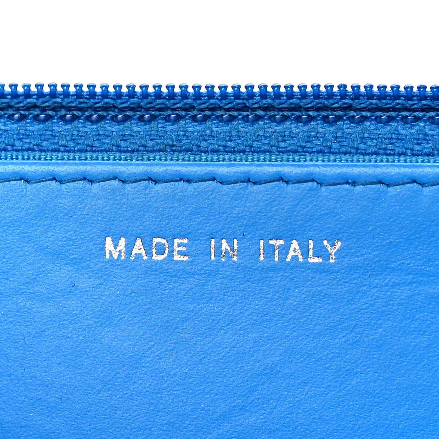 Patent Calfskin Quilted Boy Wallet On Chain WOC Blue