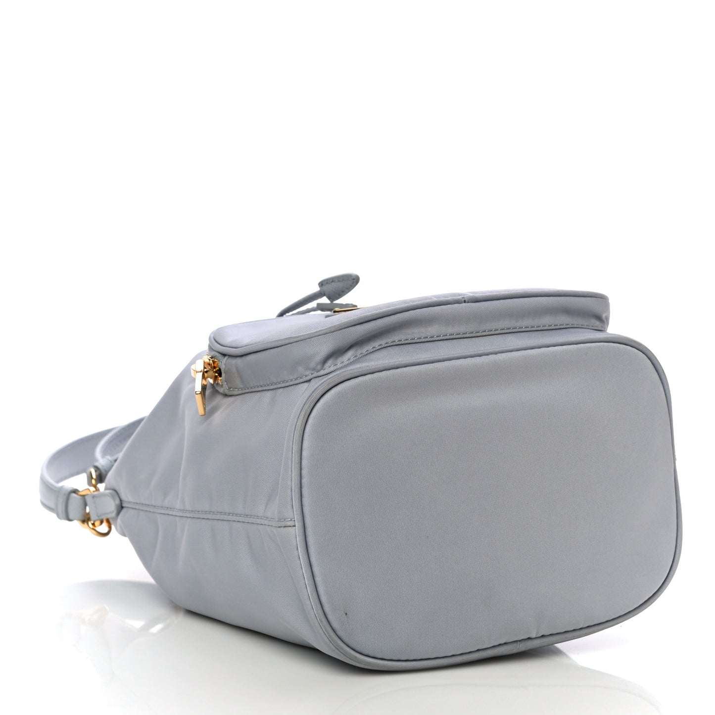 Re-Nylon Saffiano Duet Bucket Crossbody Bag Fiordaliso