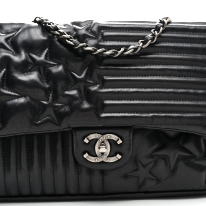 Chanel Lambskin Quilted Jumbo Paris Dallas Single Flap Black 8 of 10