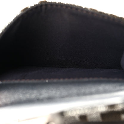 Fendi Fabric Jacquard FF 1974 Micro Trifold Baguette Wallet Ebano Argento 6 of 8