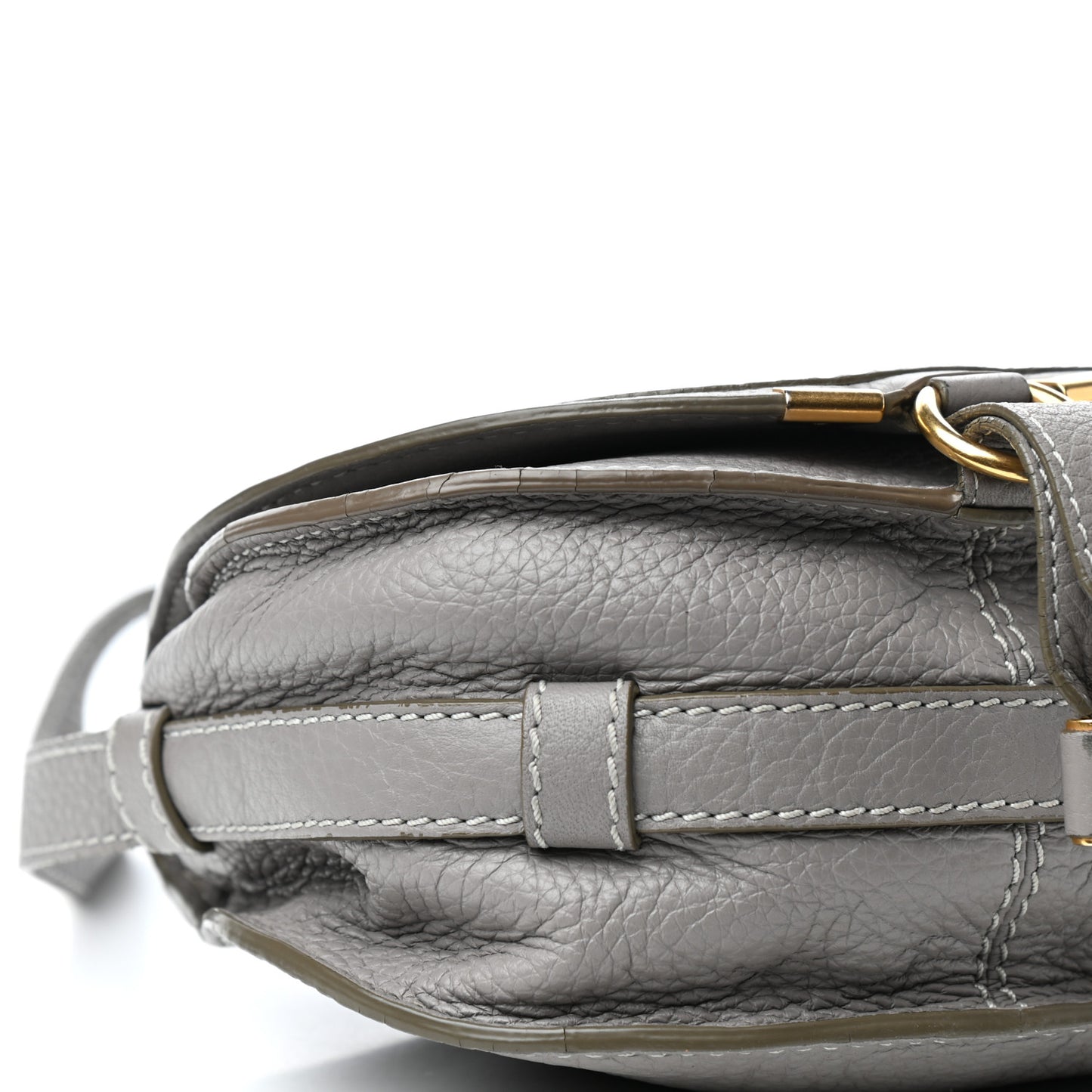 Calfskin Mini Marcie Round Crossbody Bag Cashmere Grey