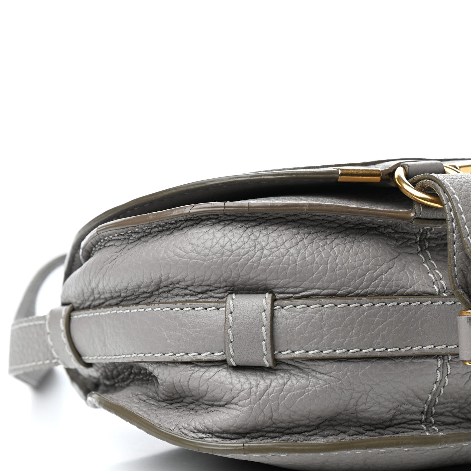 Chloe Calfskin Mini Marcie Round Crossbody Bag Cashmere Grey 7 of 9