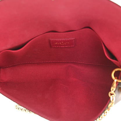 Louis Vuitton Monogram Pochette Felicie Chain Wallet Fuchsia 5 of 10