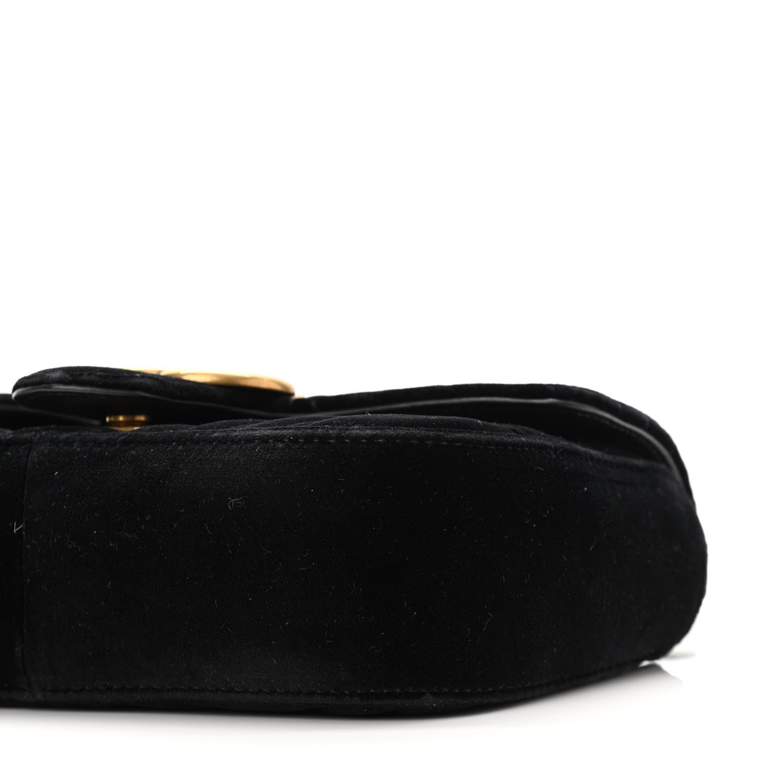 Gucci Velvet Matelasse Mini GG Marmont Shoulder Bag Black 10 of 10