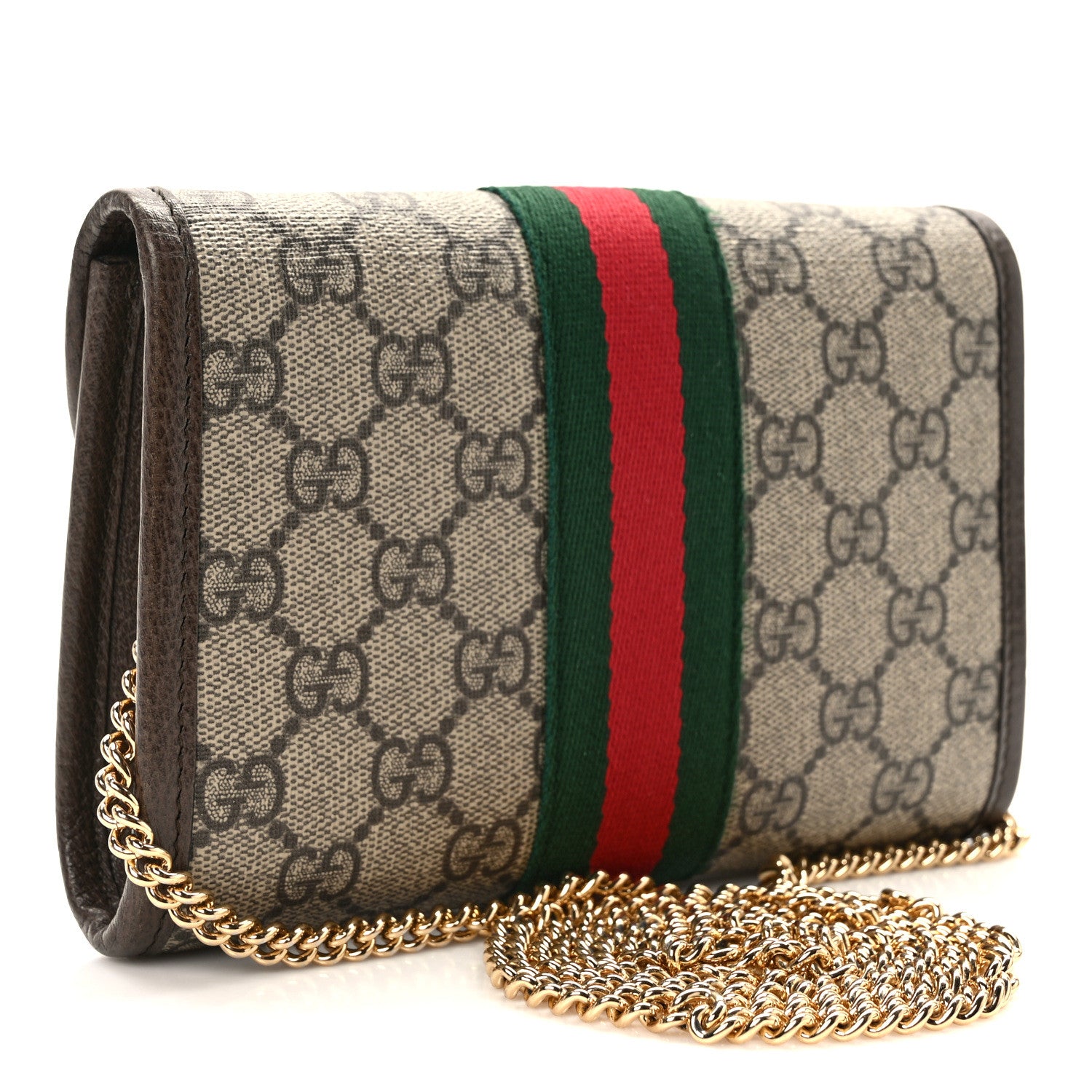 Gucci GG Supreme Monogram Web Mini Rajah Slim Flap Shoulder Bag Beige New Acero 3 of 11