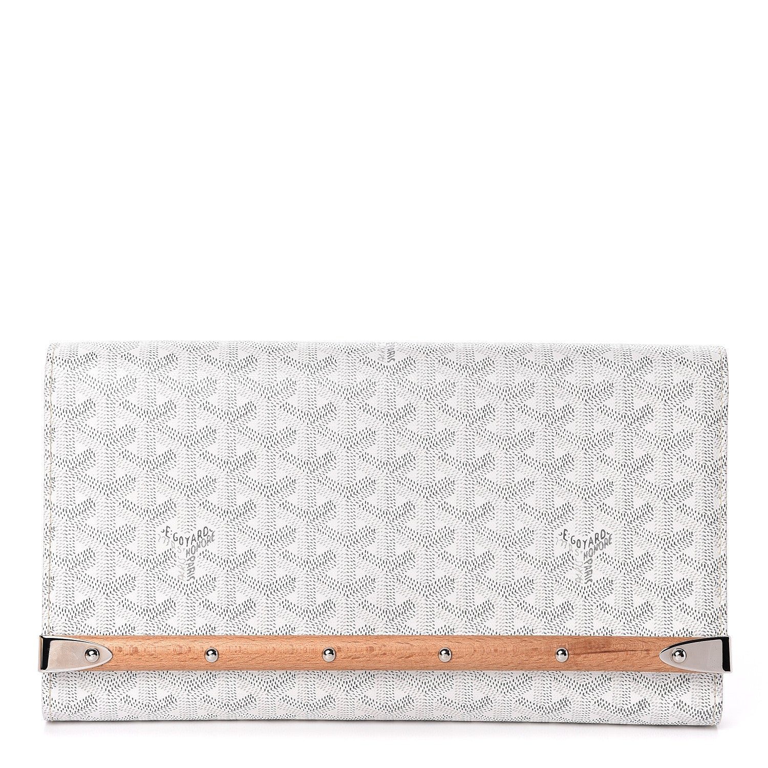 Goyard Goyardine Monte Carlo Bois Clutch White 1 of 9