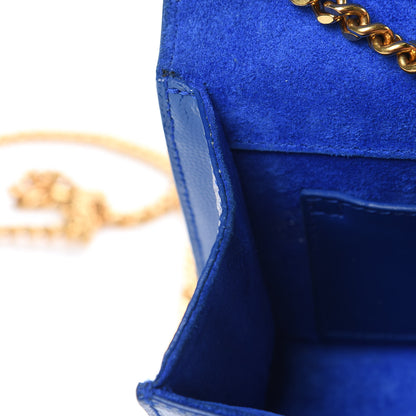 Saint Laurent Grain De Poudre Small Classic Monogram Kate Satchel Royal Blue 11 of 12