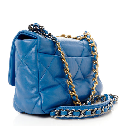 Chanel Lambskin Quilted Medium Chanel 19 Flap Blue 3 of 10