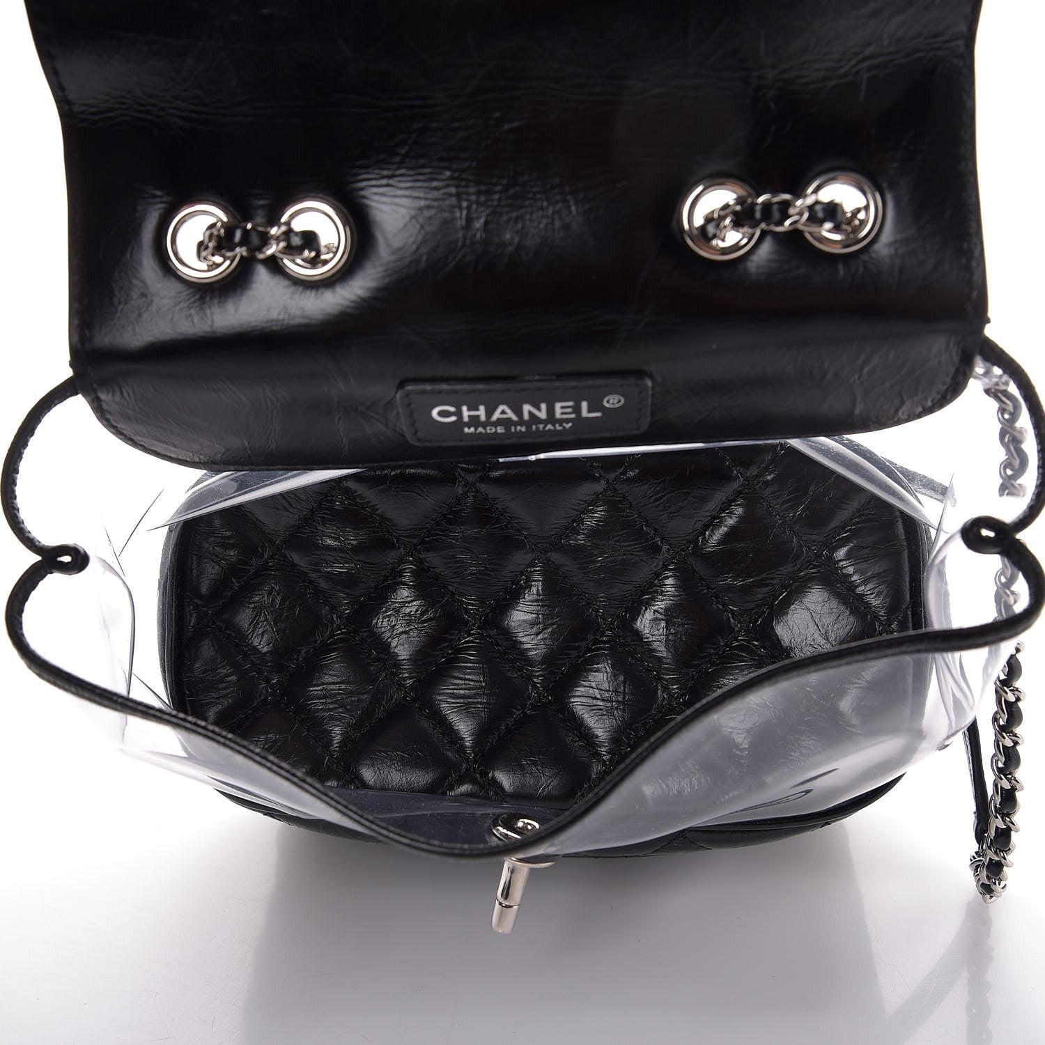Chanel Crumpled Calfskin PVC Quilted Backpack Black 5 of 8