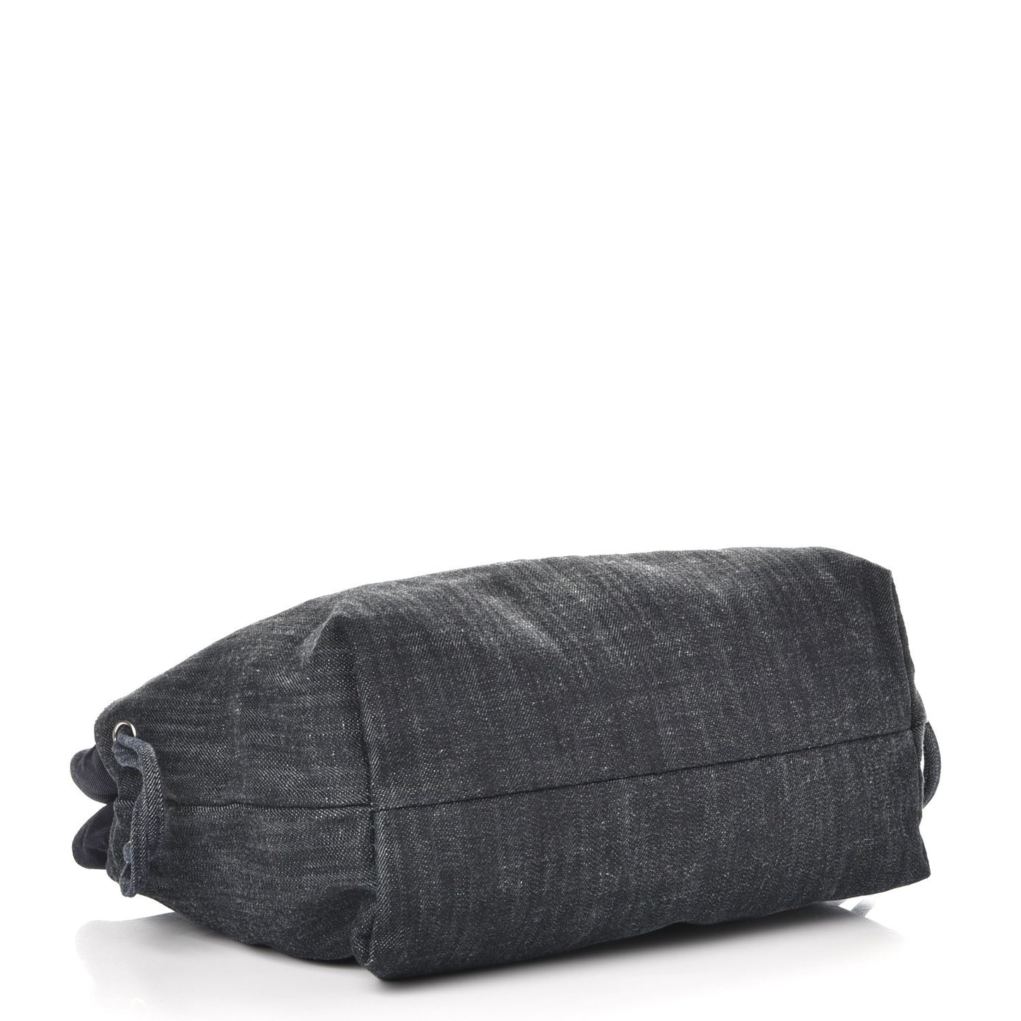 Denim Grosgrain Drawstring Tote Blue