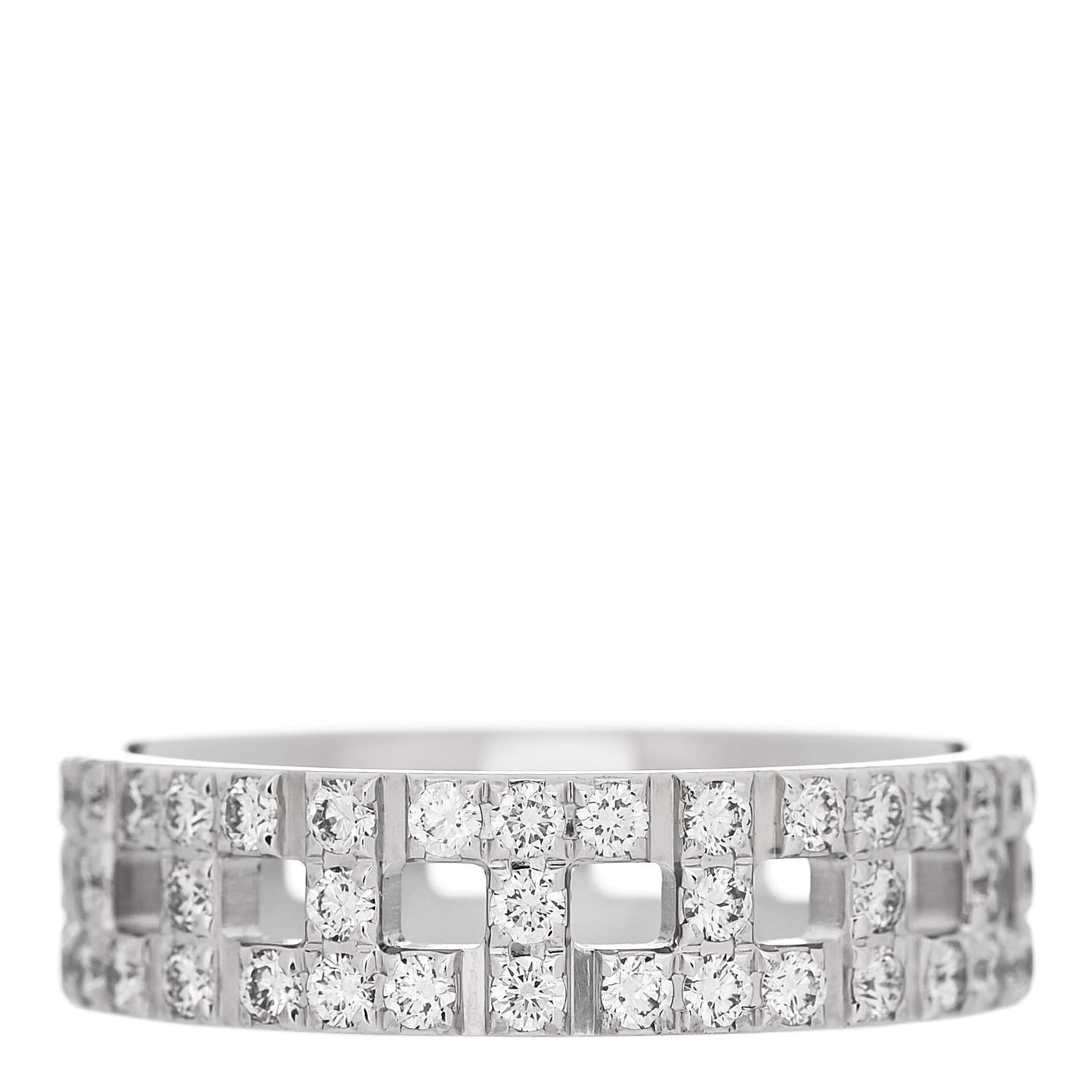 18K White Gold Diamond T True Wide Ring 56 7.5