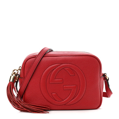Gucci Pebbled Calfskin Small Soho Disco Bag Tabasco Red 1 of 11