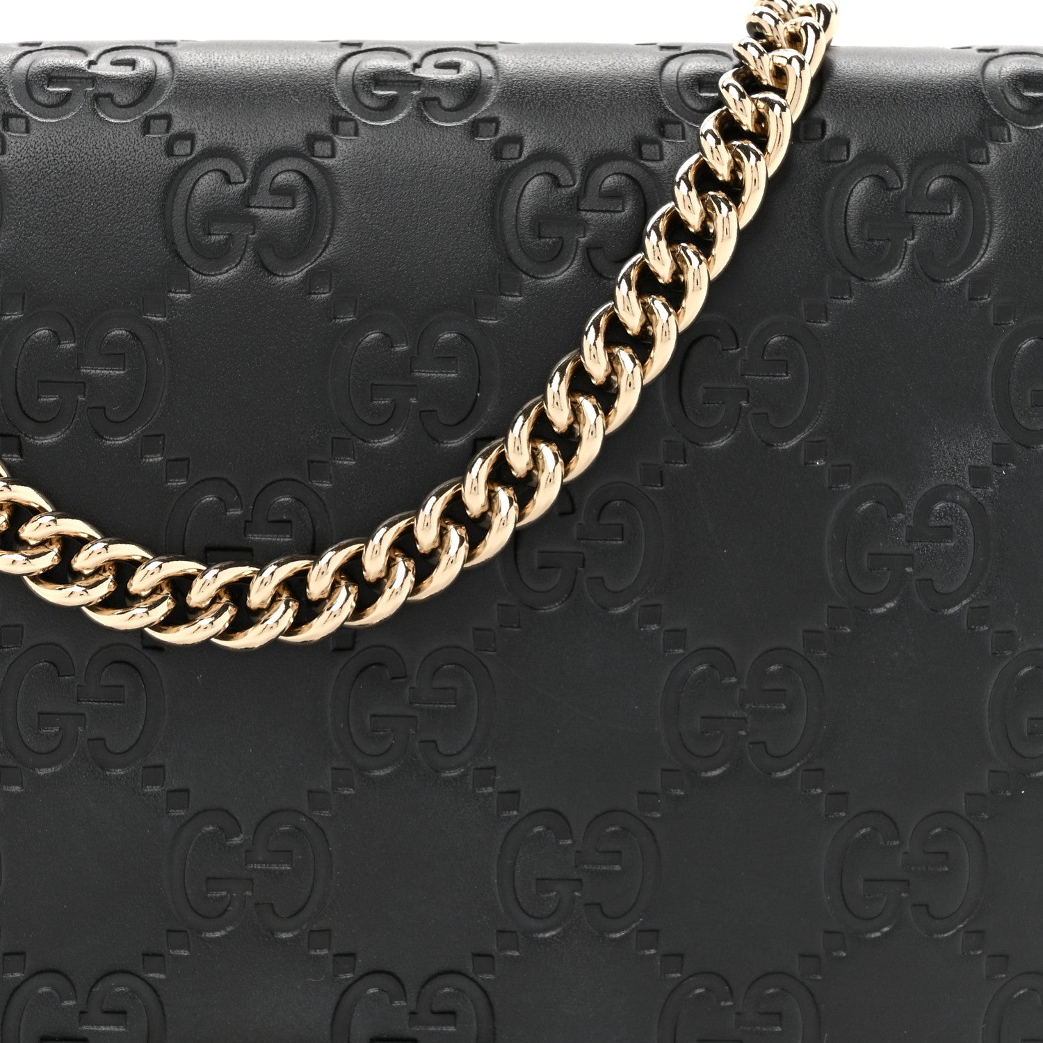 Gucci Guccissima Signature Bowy Chain Wallet Black 7 of 10