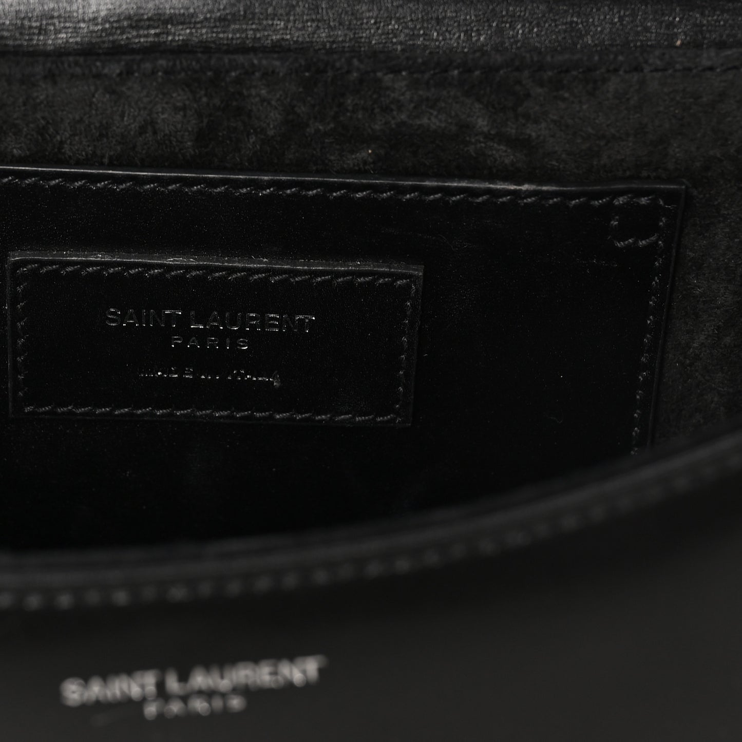 Box Calfskin Grommet Crossbody Bag Black