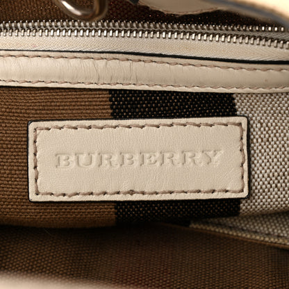Burberry Canvas Mega Check Small Ashby Hobo White 6 of 12