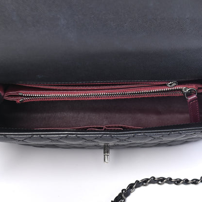 Chanel Caviar Lizard Quilted Medium Coco Handle Flap Black 5 of 10