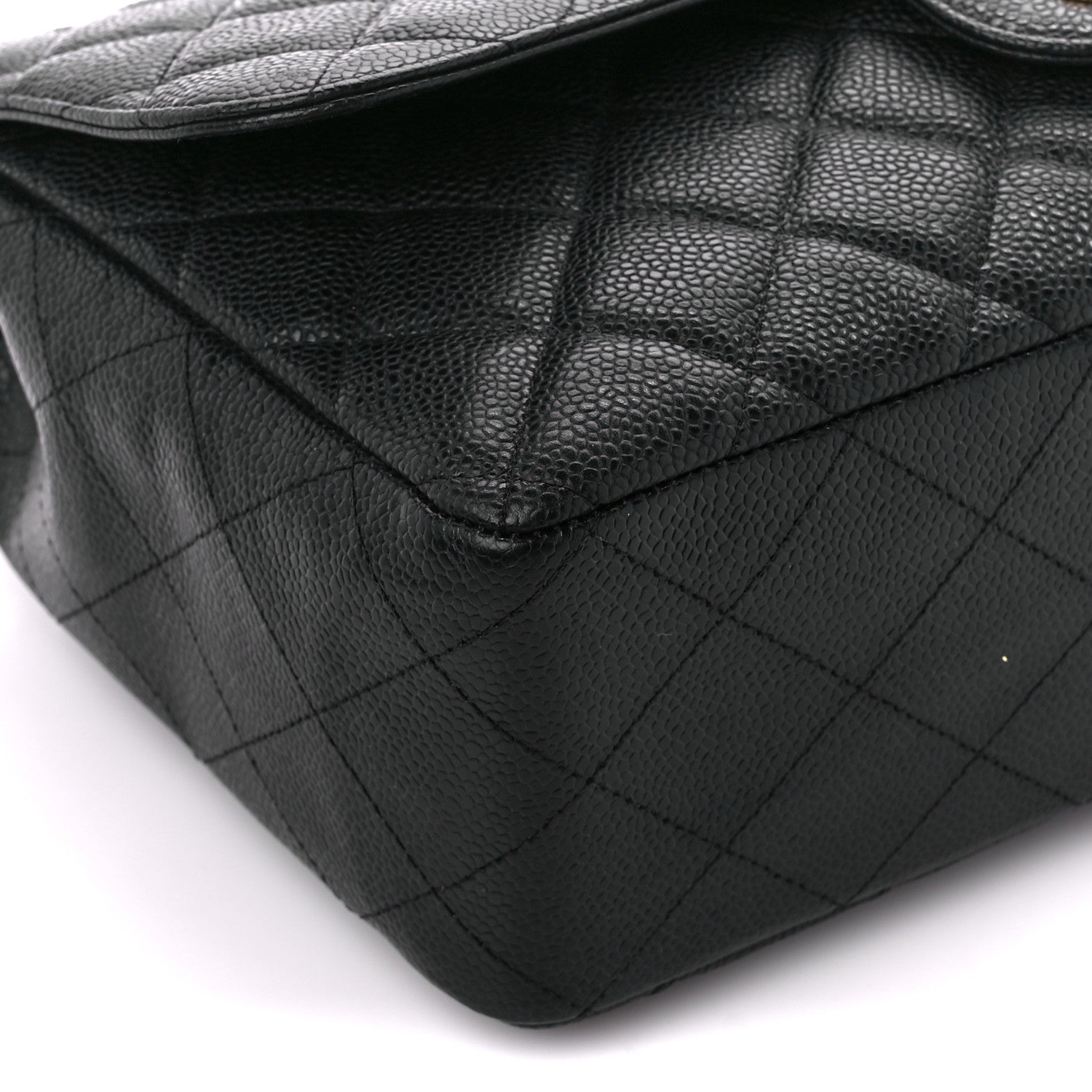 Chanel Caviar Quilted Jumbo Single Flap Black 10 of 11