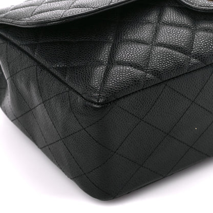 Chanel Caviar Quilted Jumbo Single Flap Black 10 of 11