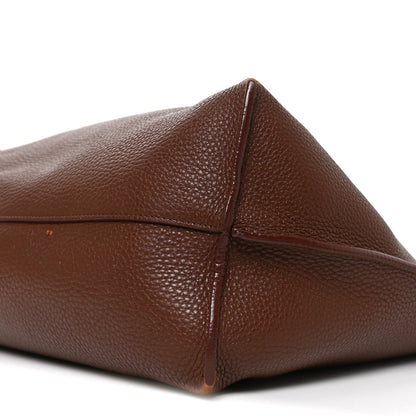 Saint Laurent Grained Calfskin Patti Tote Brown 9 of 10