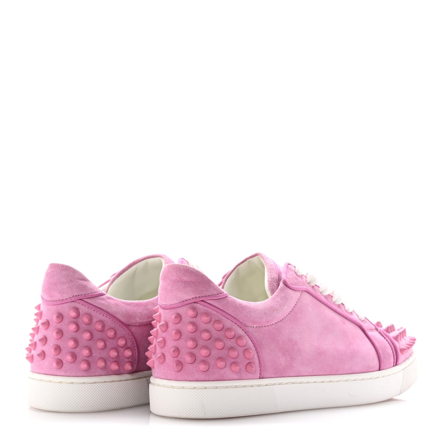 Veau Velours Calfskin Spikes Womens Vieira Flat Sneakers 38.5 Gummy
