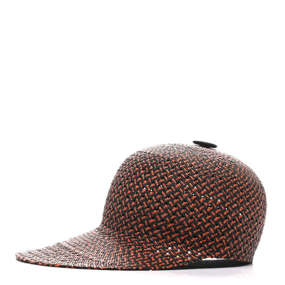 Hermes Panama Straw Chapeau Tanzanie Canna Hat 56 Terracotta Black 4 of 8