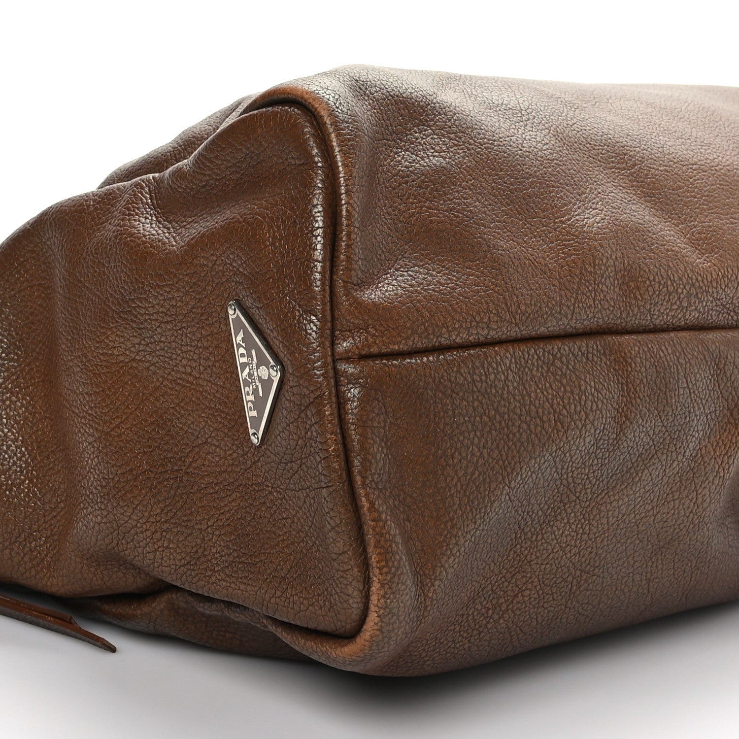 Prada Vitello Daino Top Handle Tote Brown 9 of 11