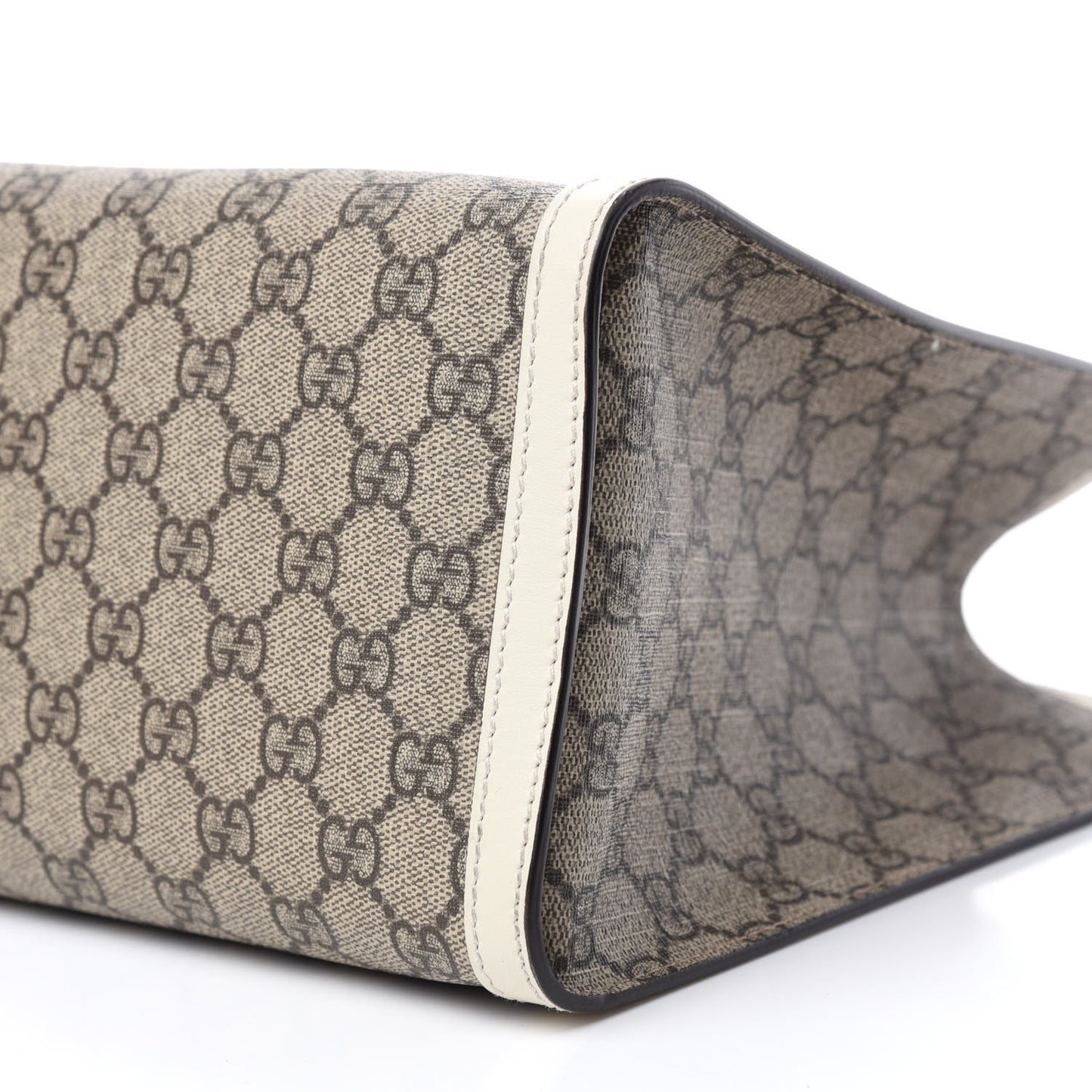 GG Supreme Monogram Medium Padlock Tote White