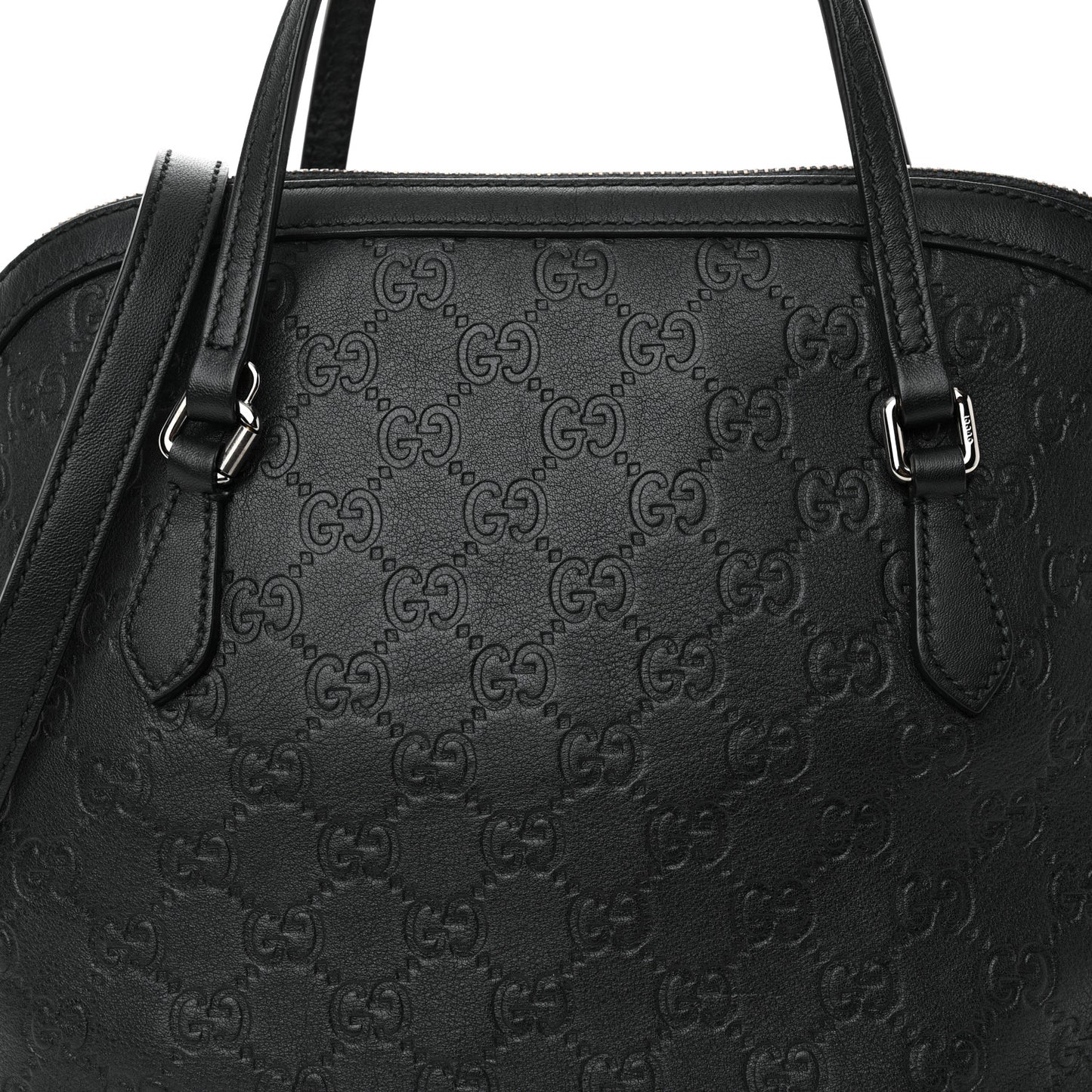 Guccissima Medium Dome Bag Black