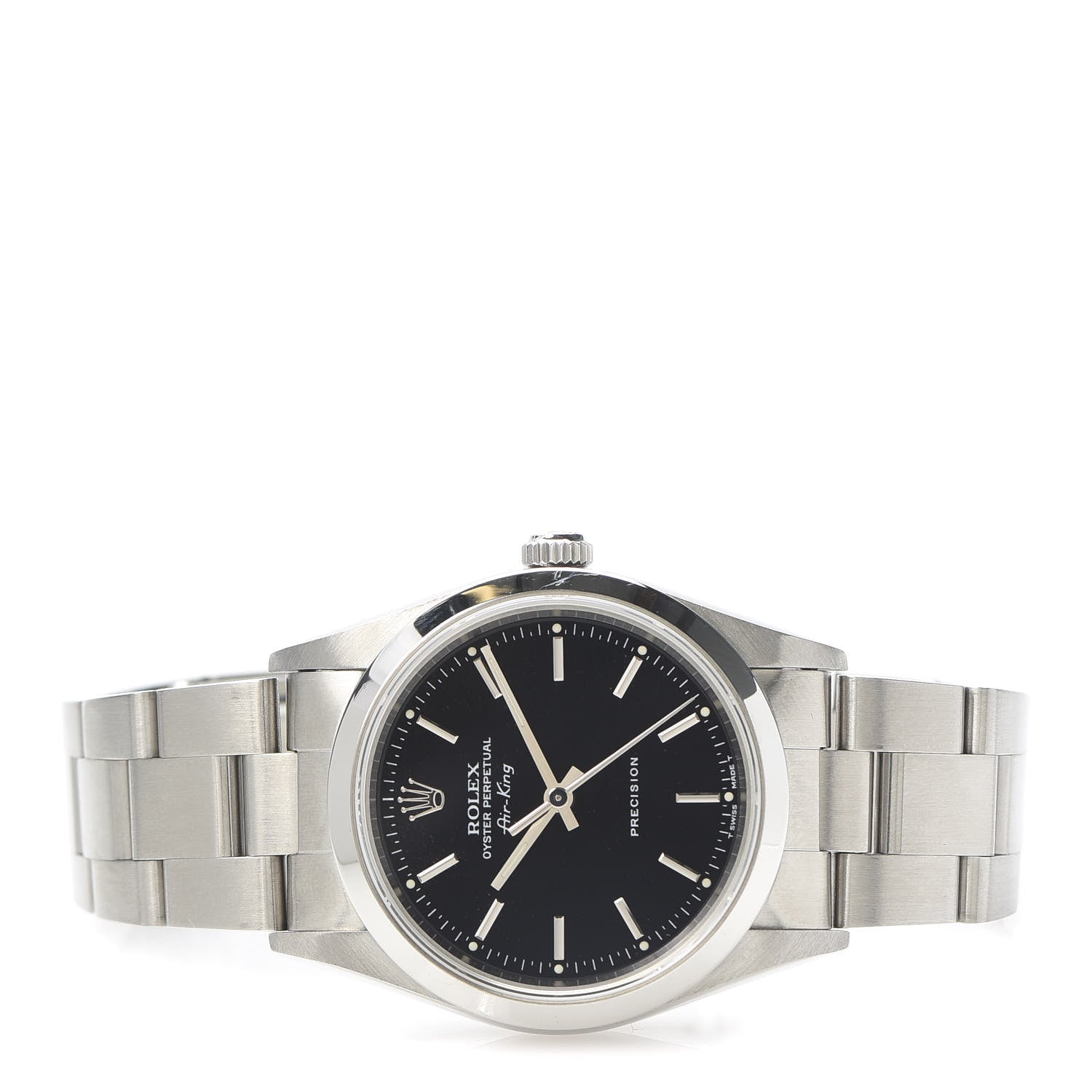 Rolex Stainless Steel 34mm Air-King Oyster Perpetual Precision Watch Black 14000 3 of 6