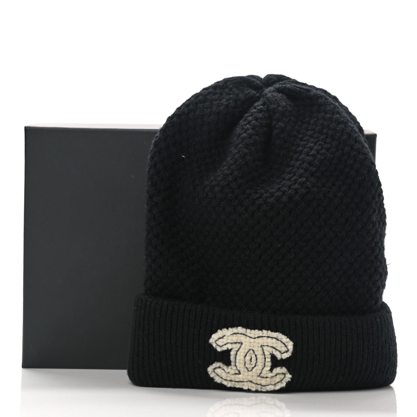Cashmere CC Logo Beanie Hat Black