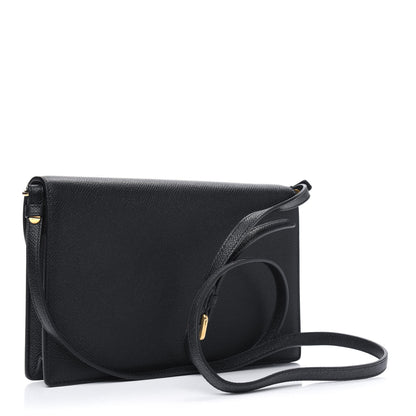 Christian Dior Grained Calfskin Saddle Pouch Black 2 of 4