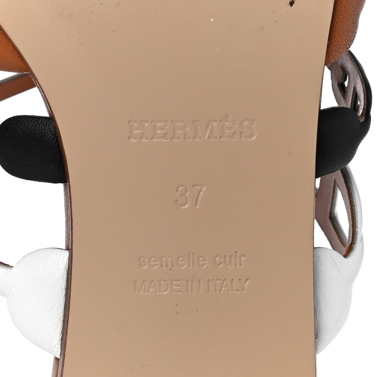 Nappa Thalassa Sandals 37 Camel Black White