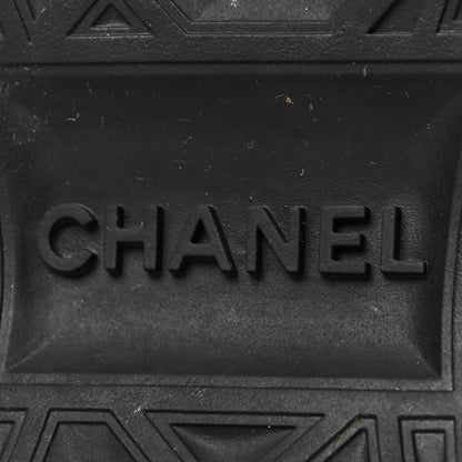 Chanel Suede Calfskin Velvet Grosgrain CC Sneakers 38.5 Black 7 of 8