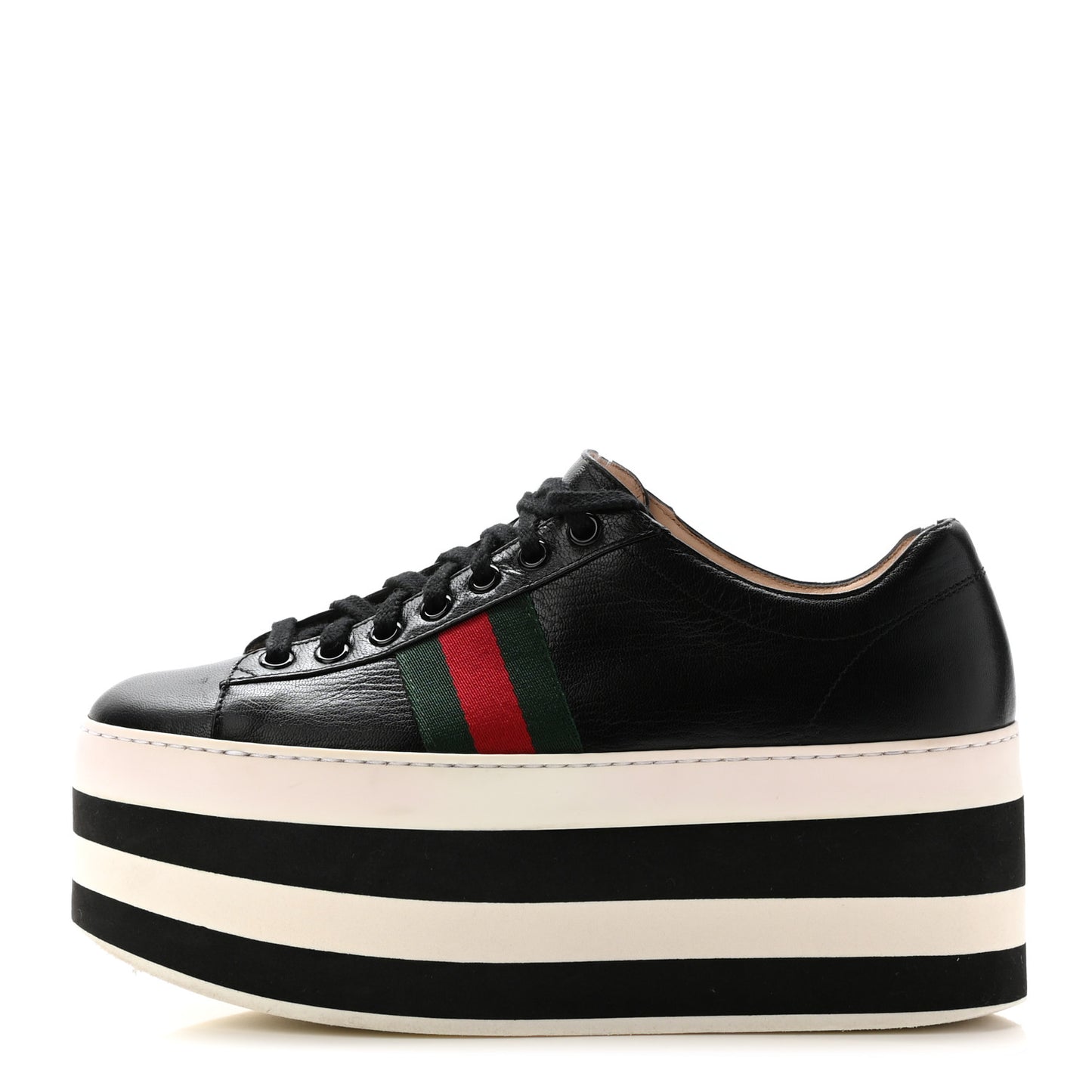 Malaga Kid Peggy Platform Sneakers 37 Black White