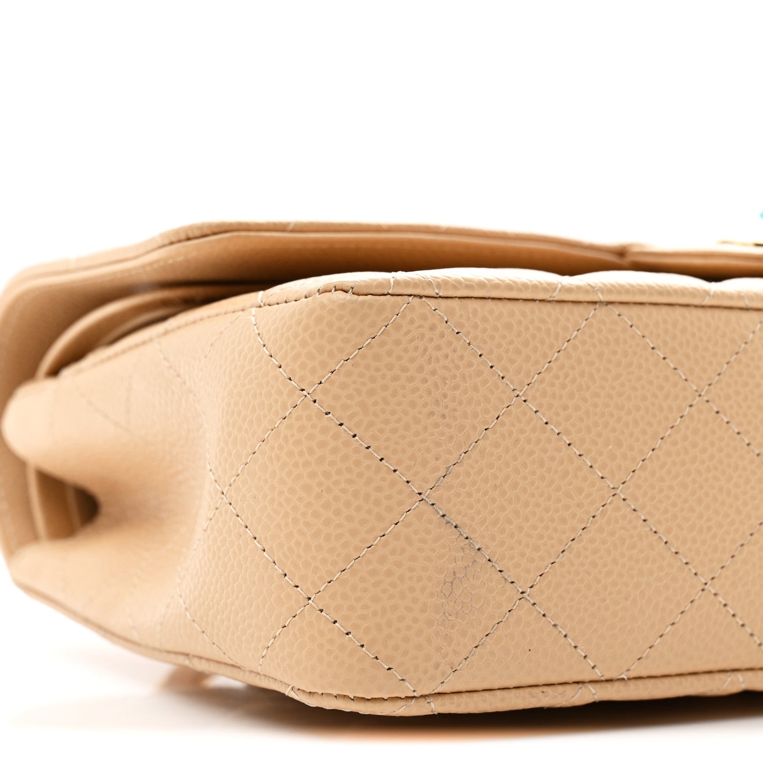 Chanel Caviar Quilted Medium Double Flap Beige 9 of 10
