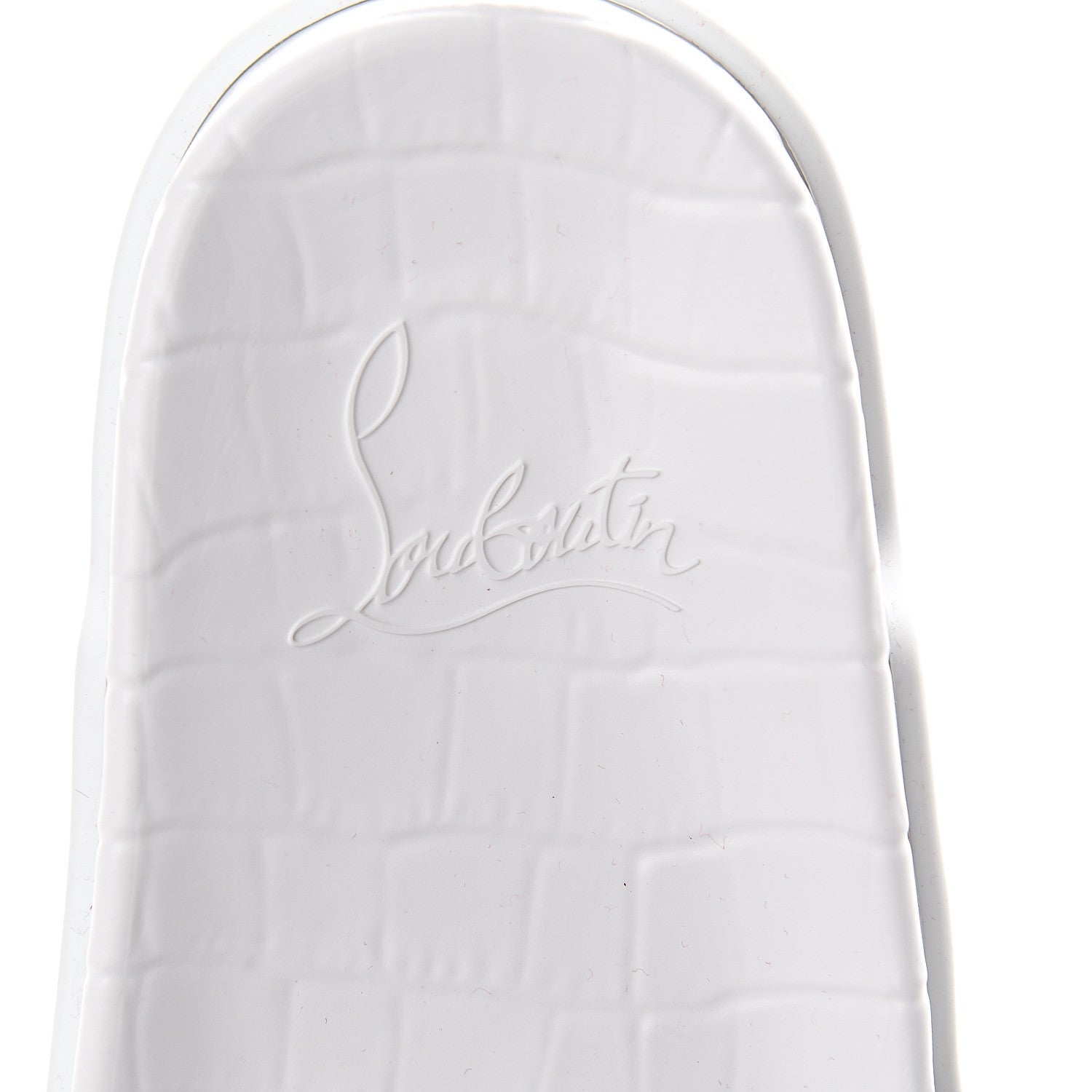 Christian Louboutin Calfskin Donna Studded Pool Fun Platform Flat Slide Sandals 37 Nude Clear 5 of 7