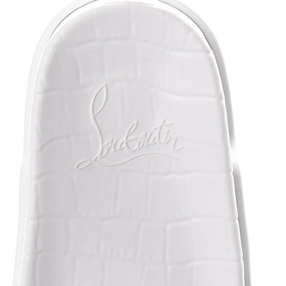 Christian Louboutin Calfskin Donna Studded Pool Fun Platform Flat Slide Sandals 37 Nude Clear 5 of 7