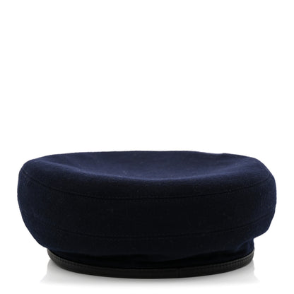 Hermes Cashmere Saint Honore Drap Beret 59 Marine 8 of 14