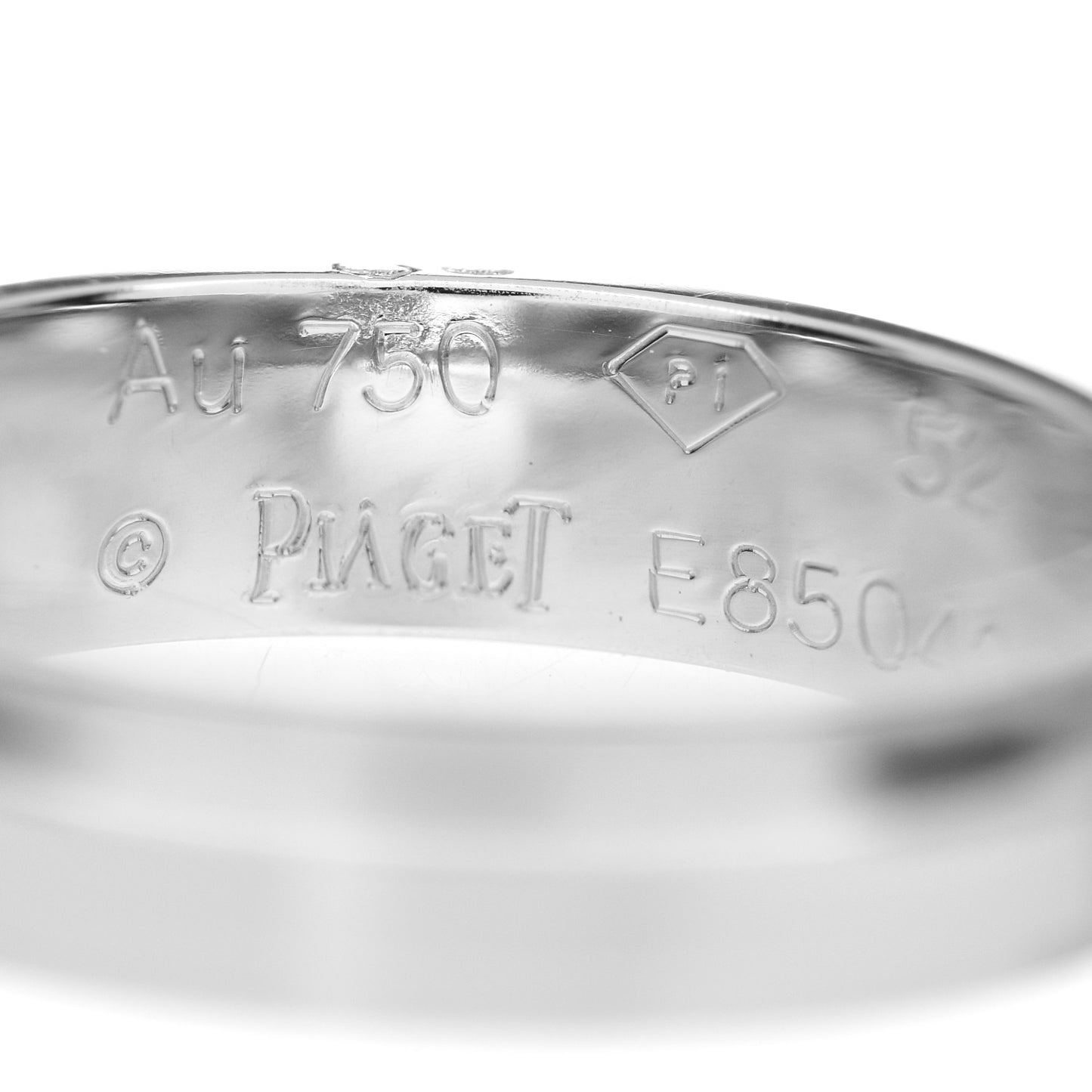 18K White Gold Wedding Ring 52 6