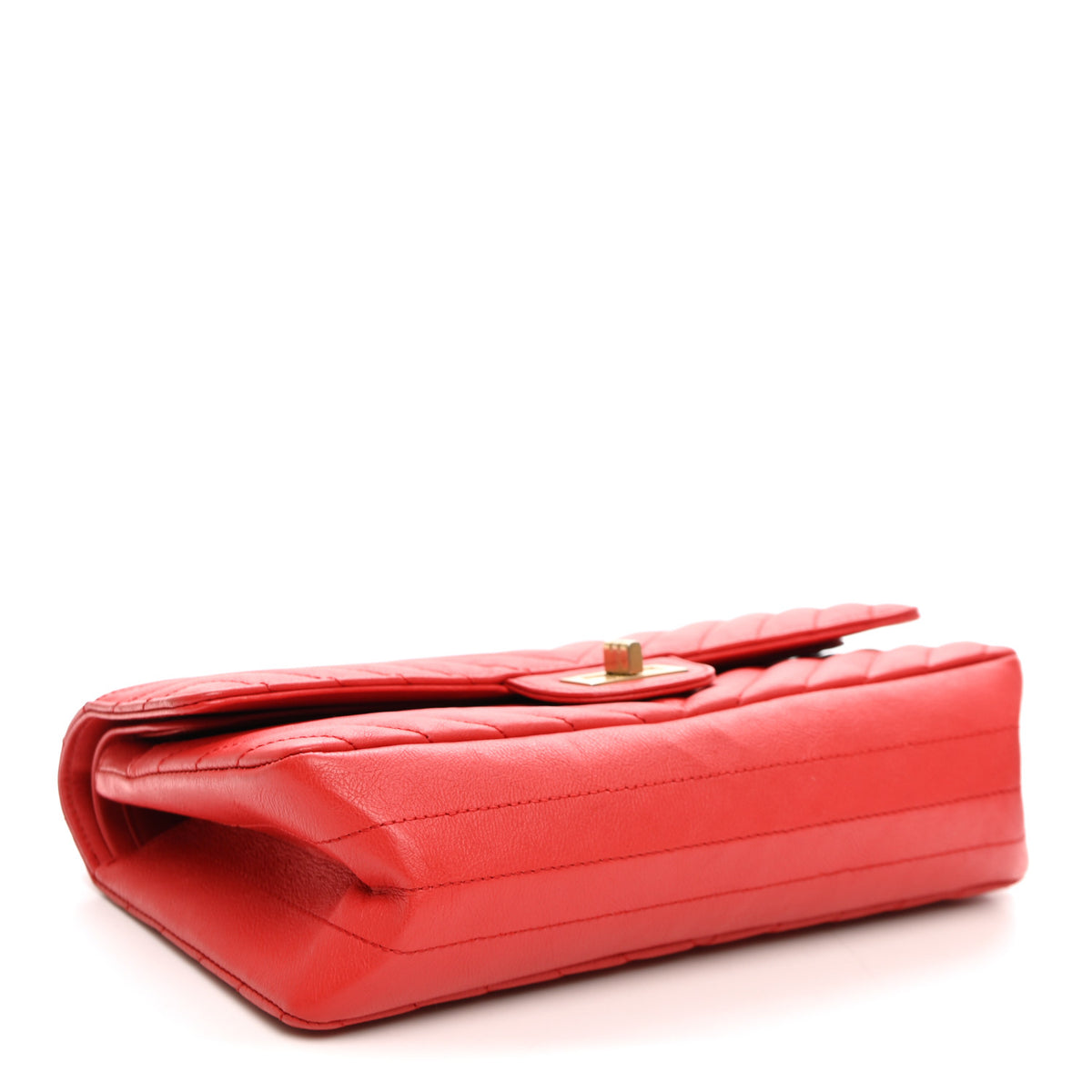 Chanel Sheepskin Chevron Quilted 2.55 Reissue 225 Flap Red 4 of 11