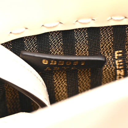 Fendi Vitello King Plexiglass Logo Embossed Mini Fendi Sunshine Shopper Tote White Rice 7 of 10